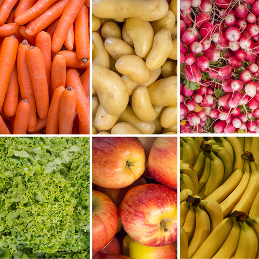 Grand mélange de fruits et légumes (5kg minimum)
