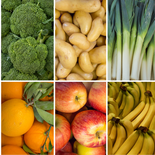 Grand mélange de fruits et légumes (5kg minimum)
